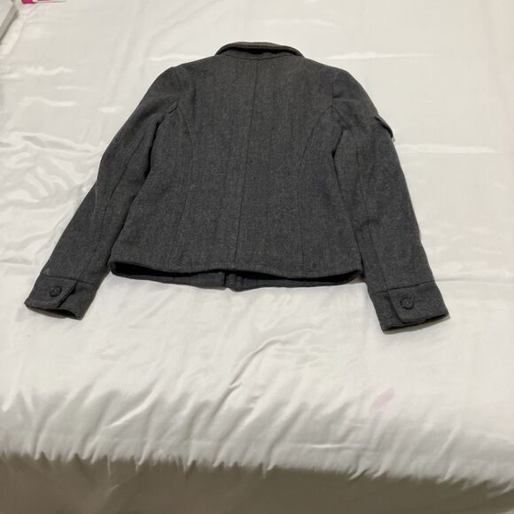 Urban Behavior Wool Blend Coat Gray Womens M Classic Button Pockets Lined - Picture 4 of 6